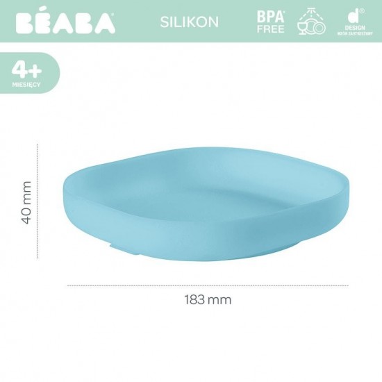 Beaba Silikonowy talerzyk z przyssawką blue