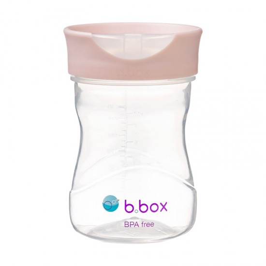 B.box Kubek do nauki picia dla dziecka - kubek treningowy plastikowy 240 ml różowy