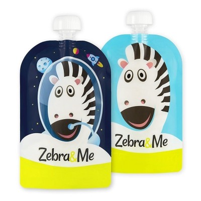 Zebra & Me ASTRO - 2 SZT Saszetki do karmienia wielorazowe