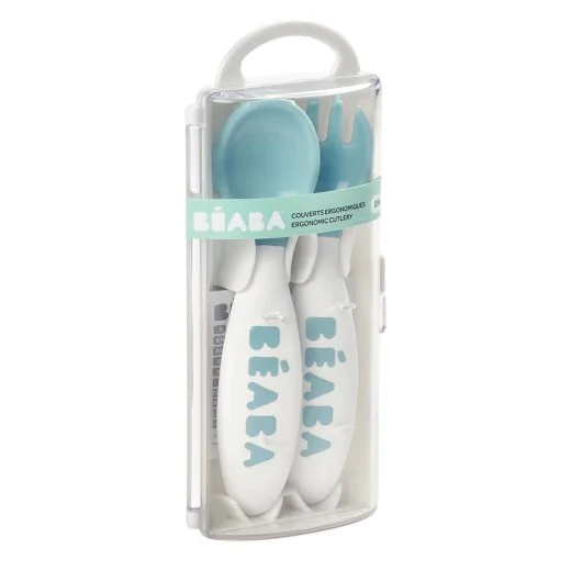 Beaba Sztućce plastikowe w etui blue