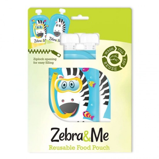 Zebra & Me DIVER - 2 PACK Saszetki do karmienia wielorazowe