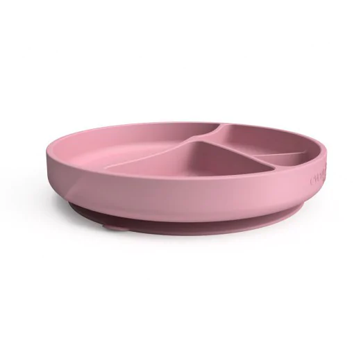 Silikonowy talerzyk z przyssawką, różowy, Everyday Baby Silikonowy talerzyk z przyssawką, różowy, Everyday Baby
